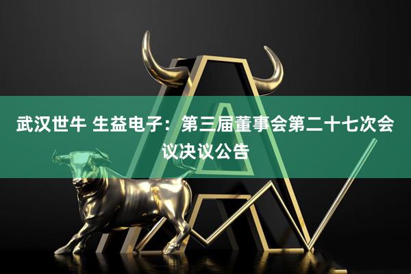 武汉世牛 生益电子：第三届董事会第二十七次会议决议公告