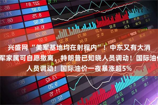 兴盛网 “美军基地均在射程内”！中东又有大消息，美防长称美军家属可自愿撤离，特朗普已知晓人员调动！国际油价一夜暴涨超5%